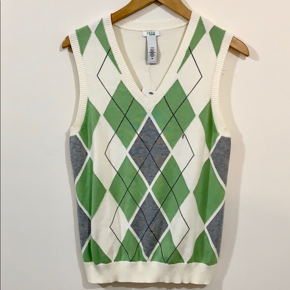 NWT IZOD XFG Argyle Sweater Vest